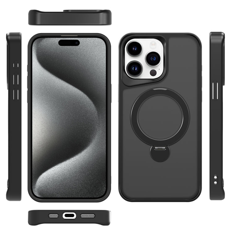 For iPhone 16 Pro Max Invisible Fulcrum Holder MagSafe Phone Case(Black) - free shipping - PMC TechLife - Order now!