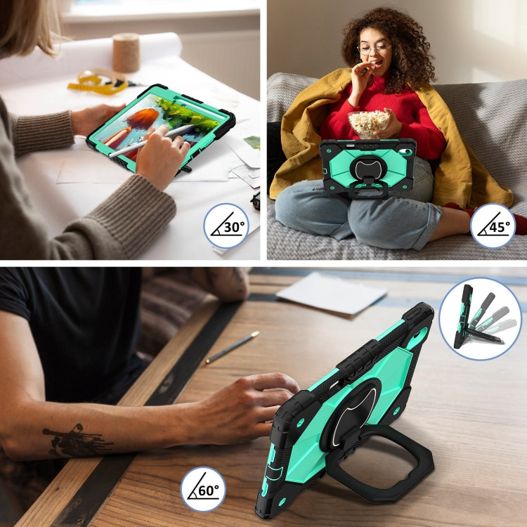 For Huawei Matepad 11.5 2023 Contrast Color Robot Silicone Hybrid PC Tablet Case(Black Mint Green) - Huawei by PMC Jewellery | Online Shopping South Africa | PMC Jewellery | Buy Now Pay Later Mobicred