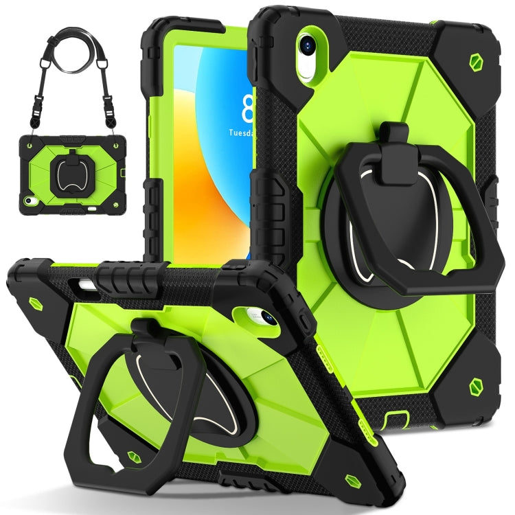For Huawei Matepad 11.5 2023 Contrast Color Robot Silicone Hybrid PC Tablet Case(Black Yellow Green) - Huawei by PMC Jewellery | Online Shopping South Africa | PMC Jewellery | Buy Now Pay Later Mobicred