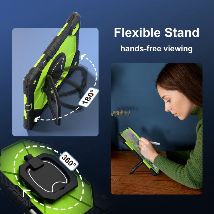 For Huawei Matepad 11.5 2023 Contrast Color Robot Silicone Hybrid PC Tablet Case(Black Yellow Green) - Huawei by PMC Jewellery | Online Shopping South Africa | PMC Jewellery | Buy Now Pay Later Mobicred