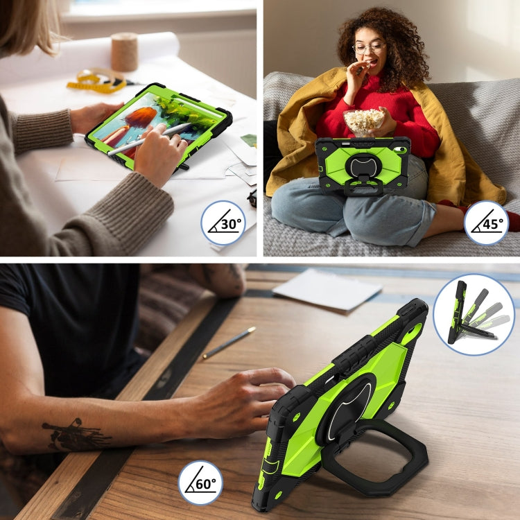 For Huawei Matepad 11.5 2023 Contrast Color Robot Silicone Hybrid PC Tablet Case(Black Yellow Green) - Huawei by PMC Jewellery | Online Shopping South Africa | PMC Jewellery | Buy Now Pay Later Mobicred