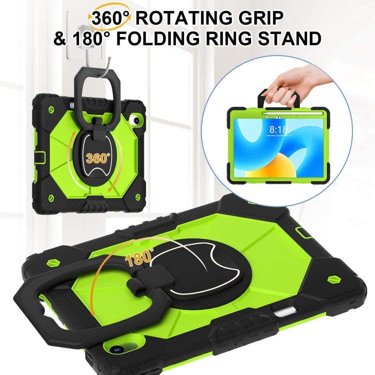 For Huawei Matepad 11.5 2023 Contrast Color Robot Silicone Hybrid PC Tablet Case(Black Yellow Green) - Huawei by PMC Jewellery | Online Shopping South Africa | PMC Jewellery | Buy Now Pay Later Mobicred