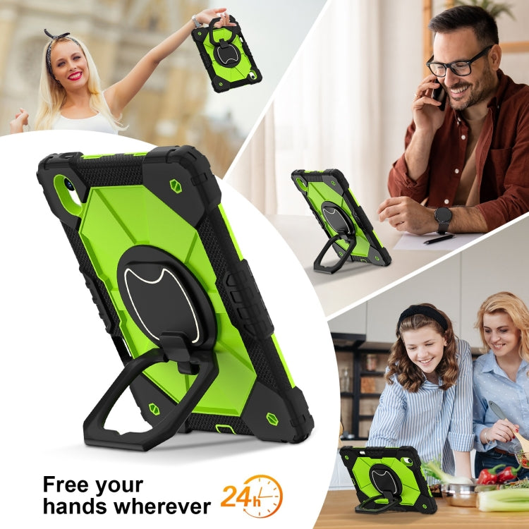 For Huawei Matepad 11.5 2023 Contrast Color Robot Silicone Hybrid PC Tablet Case(Black Yellow Green) - Huawei by PMC Jewellery | Online Shopping South Africa | PMC Jewellery | Buy Now Pay Later Mobicred