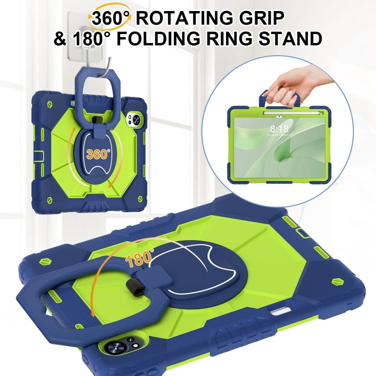 For Huawei MatePad Air 12 2024 Contrast Color Robot Silicone Hybrid PC Tablet Case(Navy Yellow Green) - Huawei by PMC Jewellery | Online Shopping South Africa | PMC Jewellery | Buy Now Pay Later Mobicred
