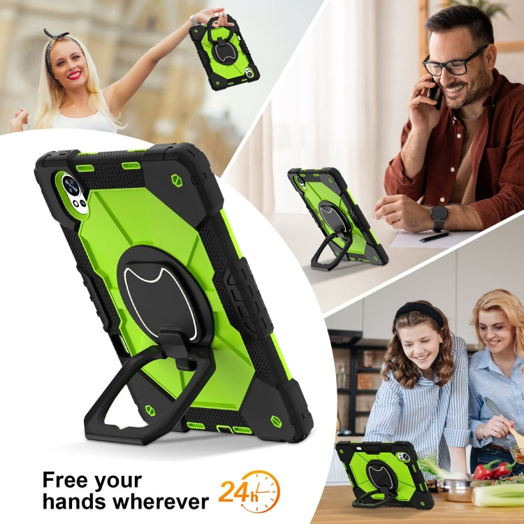 For Huawei MatePad Air 12 2024 Contrast Color Robot Silicone Hybrid PC Tablet Case(Black Yellow Green) - free shipping - PMC Jewellery - Order now!