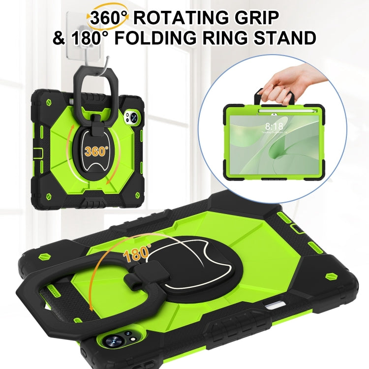 For Huawei MatePad Air 12 2024 Contrast Color Robot Silicone Hybrid PC Tablet Case(Black Yellow Green) - free shipping - PMC Jewellery - Order now!