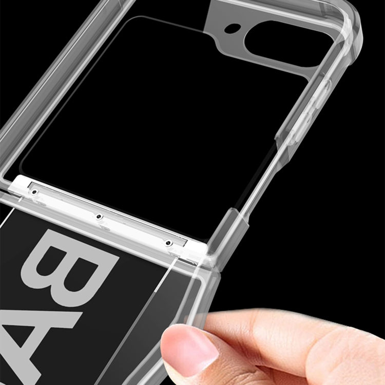 For Samsung Galaxy Z Flip6 / Flip7 FE GKK Clear Airbag Wristband Holder Phone Case(Transparent Black) - free shipping - PMC Jewellery - Order now!