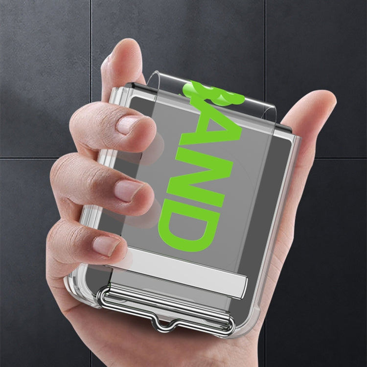 For Samsung Galaxy Z Flip6 GKK Clear Airbag Wristband Holder Phone Case(Transparent Red) - free shipping - PMC Jewellery - Order now!