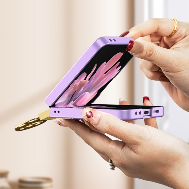 For Samsung Galaxy Z Flip6 GKK Integrated Ultra-thin Phone Case with Z Ring Holder(Purple) - free shipping - PMC Jewellery - Order now!