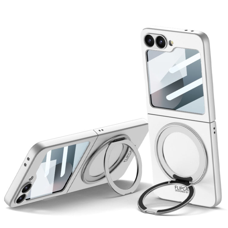 For Samsung Galaxy Z Flip6 / Flip7 FE GKK Integrated Ultra-thin MagSafe Phone Case with Ring Holder(Silver) - free shipping - PMC Jewellery - Order now!