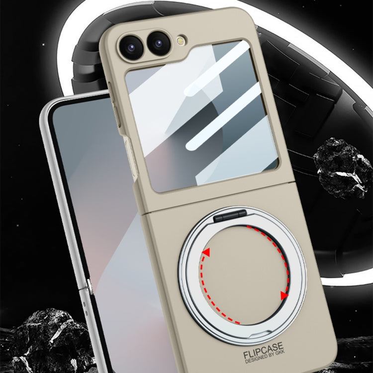 For Samsung Galaxy Z Flip6 / Flip7 FE GKK Integrated Ultra-thin MagSafe Phone Case with Ring Holder(Silver) - free shipping - PMC Jewellery - Order now!