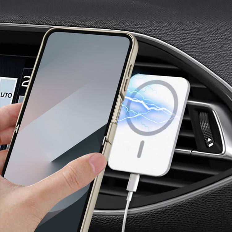 For Samsung Galaxy Z Flip6 / Flip7 FE GKK Integrated Ultra-thin MagSafe Phone Case with Ring Holder(Silver) - free shipping - PMC Jewellery - Order now!