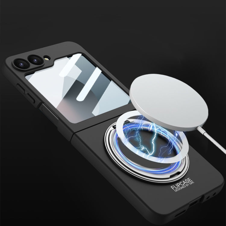 For Samsung Galaxy Z Flip6 / Flip7 FE GKK Integrated Ultra-thin MagSafe Phone Case with Ring Holder(Silver) - free shipping - PMC Jewellery - Order now!