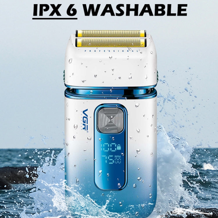 VGR V-362 5W USB Reciprocating Electric Shaver Bald Head Hair Clipper(Sky Blue) - free shipping - PMC TechLife - Order now!