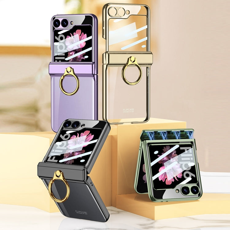 For Samsung Galaxy Z Flip6 / Flip7 FE GKK Integrated  Magnetic Folding Phantom Rotary Phone Case with Ring Holder(Purple) - free shipping - PMC Jewellery - Order now!