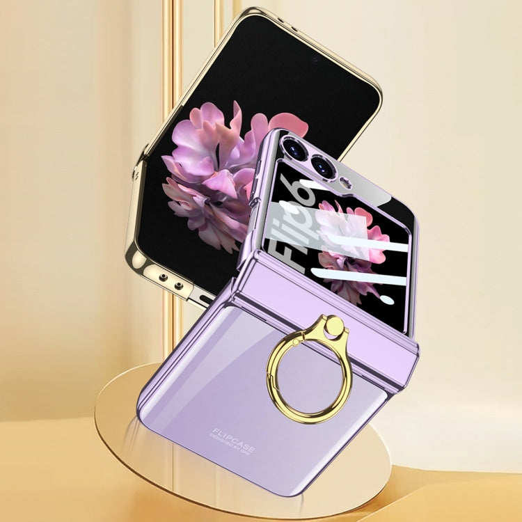 For Samsung Galaxy Z Flip6 / Flip7 FE GKK Integrated  Magnetic Folding Phantom Rotary Phone Case with Ring Holder(Purple) - free shipping - PMC Jewellery - Order now!