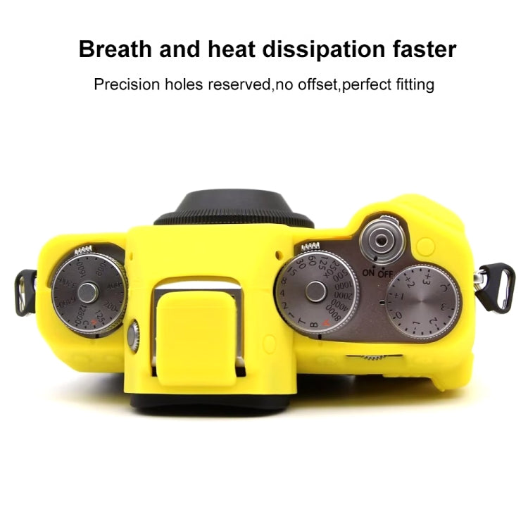 For FUJIFILM X-T5 Soft Silicone Protective Case(Yellow) - Protective Case by PMC TechLife | Online Shopping South Africa | PMC TechLife | Buy Now Pay Later Mobicred