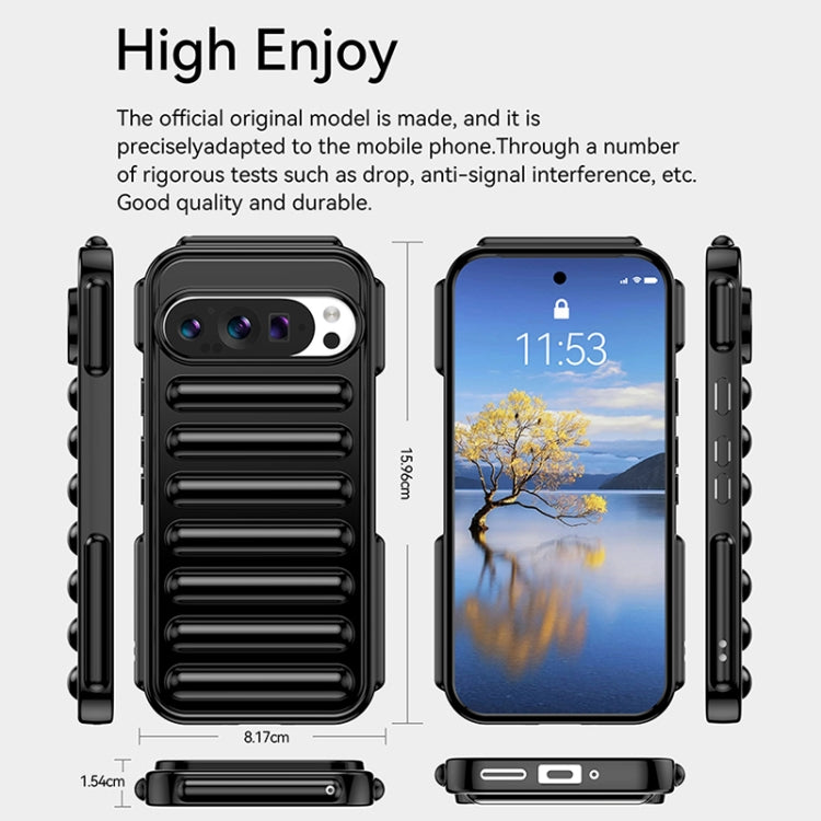 For Google Pixel 9 Pro XL Capsule Series Candy Color TPU Phone Case(Transparent Grey) - free shipping - PMC TechLife - Order now!