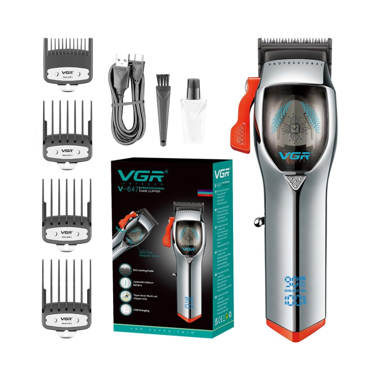 VGR V-647 5W USB LED Digital Display Magnetic Motor Electric Hair Clipper - free shipping - PMC TechLife - Order now!