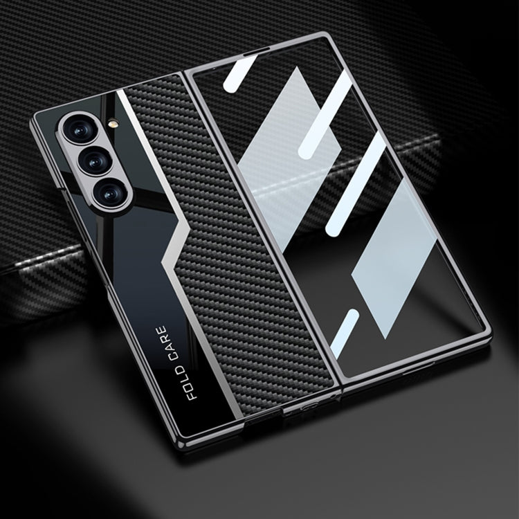 For Samsung Galaxy Z Fold6 GKK Integrated Plating TPU + Leather Supercar Full Coverage Phone Case(Grey) - free shipping - PMC Jewellery - Order now!