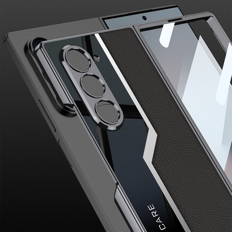 For Samsung Galaxy Z Fold6 GKK Integrated Plating TPU + Leather Supercar Full Coverage Phone Case(Black) - free shipping - PMC Jewellery - Order now!