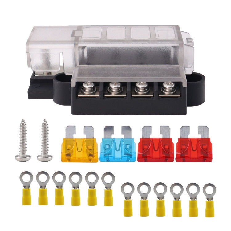 4 Way Fuse Block with 16pcs Terminals - free shipping - PMC Jewellery - Order now!