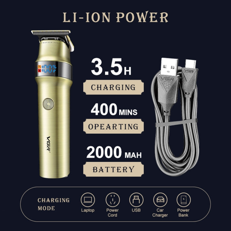 VGR V-991 5W USB Smart Digital Display Electric Hair Clipper - free shipping - PMC TechLife - Order now!