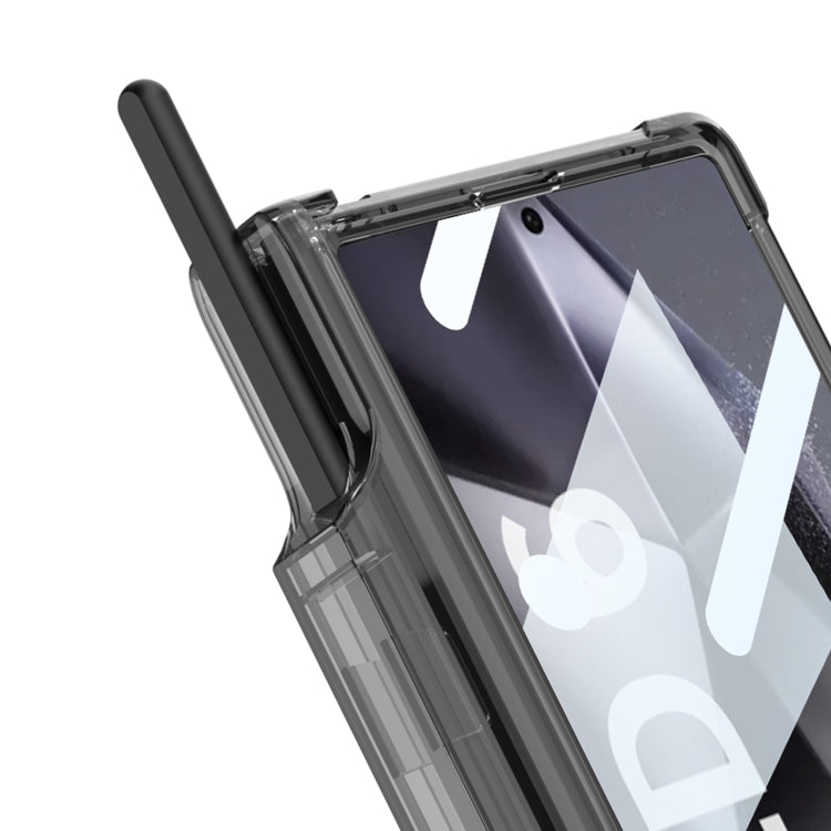 For Samsung Galaxy Z Fold6 GKK Integrated Airbag Hinge Full Coverage Phone Case with Holder / Pen Box, Not Included Pen(Transparent) - free shipping - PMC Jewellery - Order now!