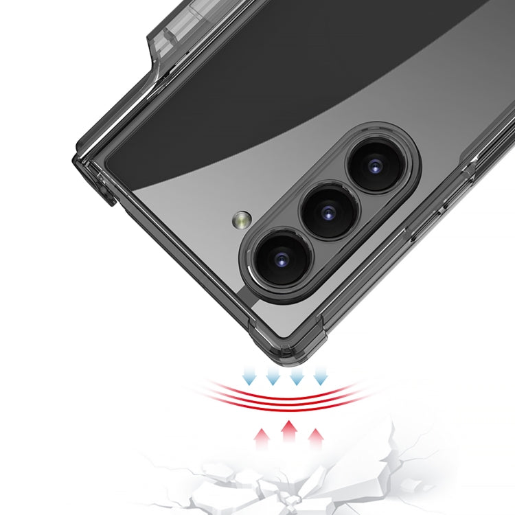 For Samsung Galaxy Z Fold6 GKK Integrated Airbag Hinge Full Coverage Phone Case with Holder / Pen Box, Not Included Pen(Transparent) - free shipping - PMC Jewellery - Order now!