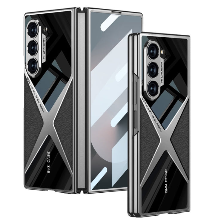 For Samsung Galaxy Z Fold6 GKK Integrated Leather Electroplating Supersonic Speed Shockproof Phone Case(Black) - free shipping - PMC Jewellery - Order now!