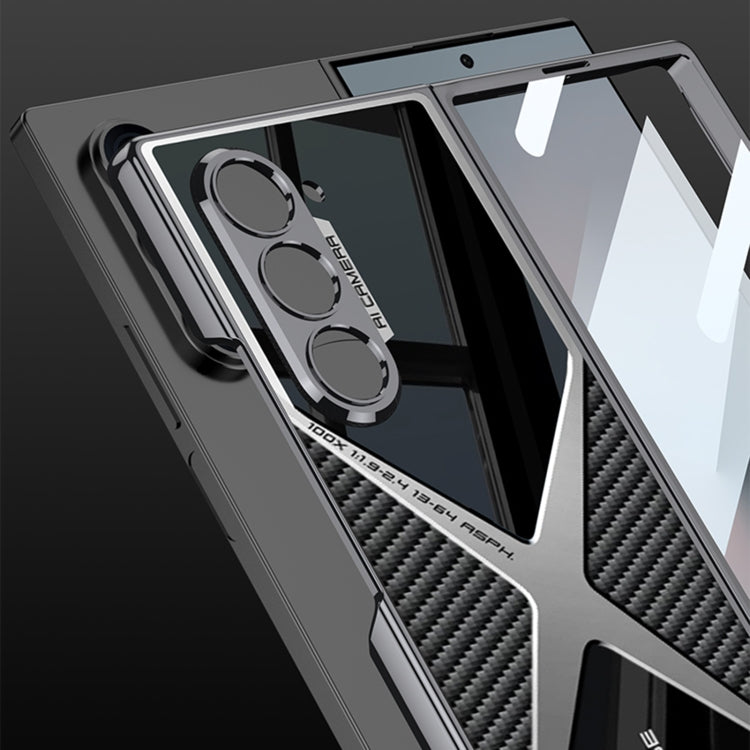 For Samsung Galaxy Z Fold6 GKK Integrated Leather Electroplating Supersonic Speed Shockproof Phone Case(Titanium Gray) - free shipping - PMC Jewellery - Order now!