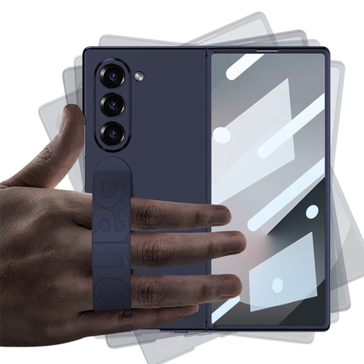 For Samsung Galaxy Z Fold6 GKK Integrated Silicone Wristband Phone Case(Mountain Gray) - free shipping - PMC Jewellery - Order now!