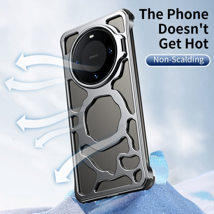 For Huawei Mate 60 Pro+ Auspicious Cloud Series MagSafe Metal Phone Case with Bracket(Grey) - Huawei Cases by PMC TechLife | Online Shopping South Africa | PMC TechLife | Buy Now Pay Later Mobicred