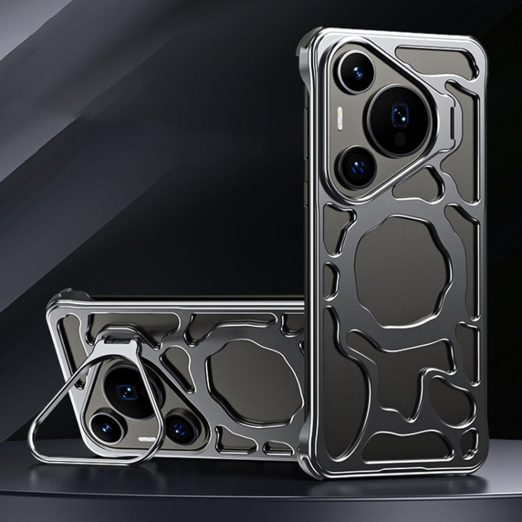For Huawei Pura 70 Pro Auspicious Cloud Series MagSafe Metal Phone Case with Bracket(Grey) - free shipping - PMC Jewellery - Order now!
