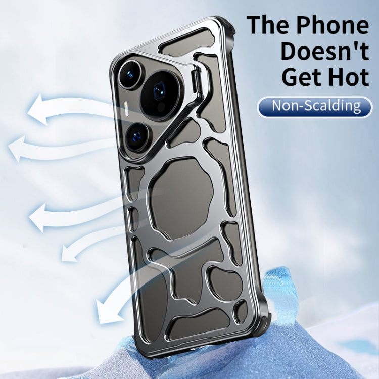 For Huawei Pura 70 Pro Auspicious Cloud Series MagSafe Metal Phone Case with Bracket(Grey) - free shipping - PMC Jewellery - Order now!