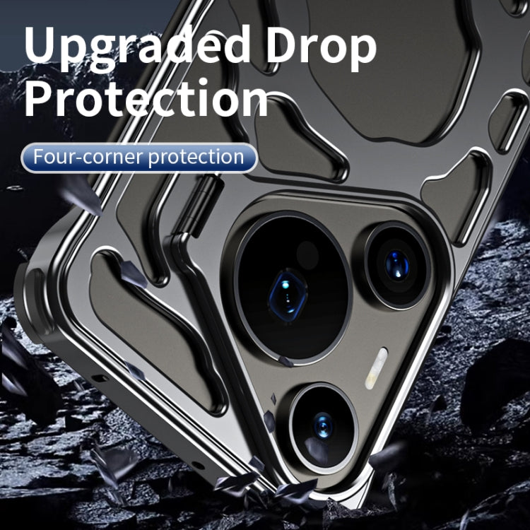 For Huawei Pura 70 Ultra Auspicious Cloud Series MagSafe Metal Phone Case with Bracket(Grey) - Huawei Cases by PMC Jewellery | Online Shopping South Africa | PMC Jewellery | Buy Now Pay Later Mobicred