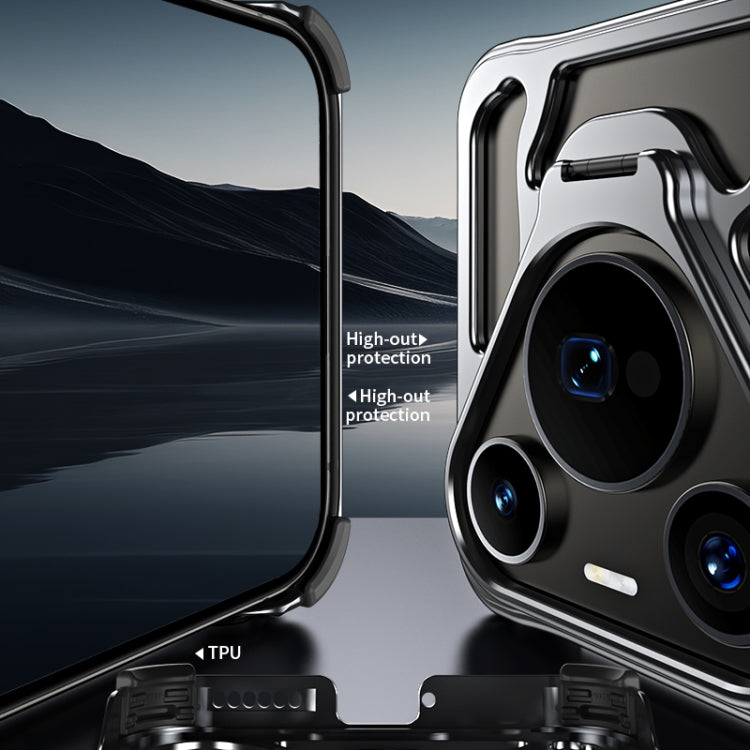 For Huawei Pura 70 Ultra Auspicious Cloud Series MagSafe Metal Phone Case with Bracket(Silver) - Huawei Cases by PMC Jewellery | Online Shopping South Africa | PMC Jewellery | Buy Now Pay Later Mobicred