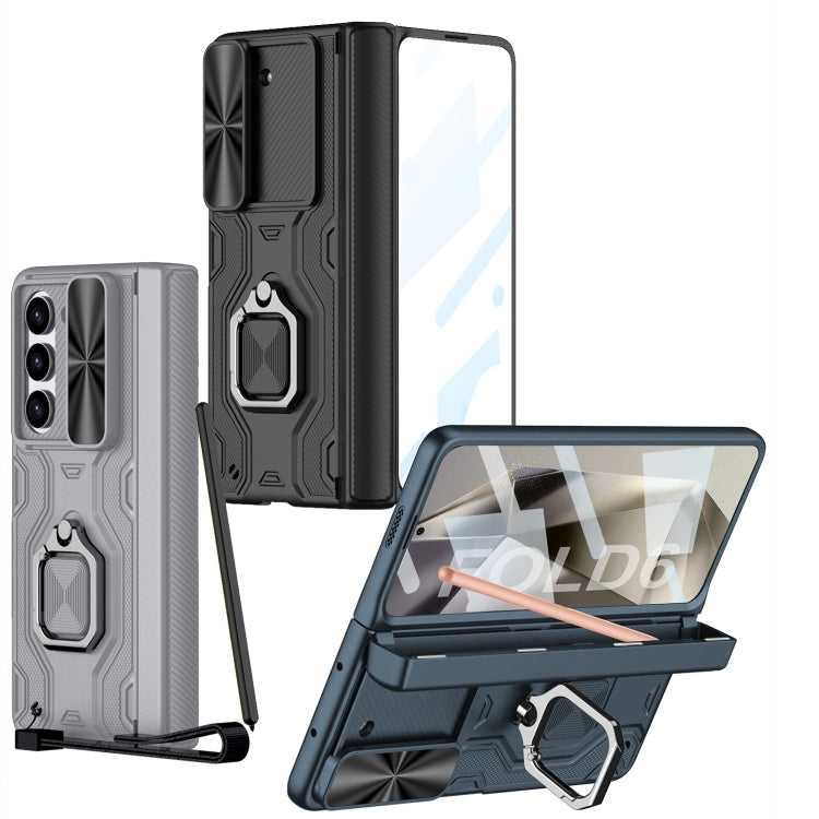 For Samsung Galaxy Z Fold6 GKK Integrated Folding Alloy Shell PC Phone Case with Pen Box, Not Included Pen(Titanium Gray) - free shipping - PMC Jewellery - Order now!