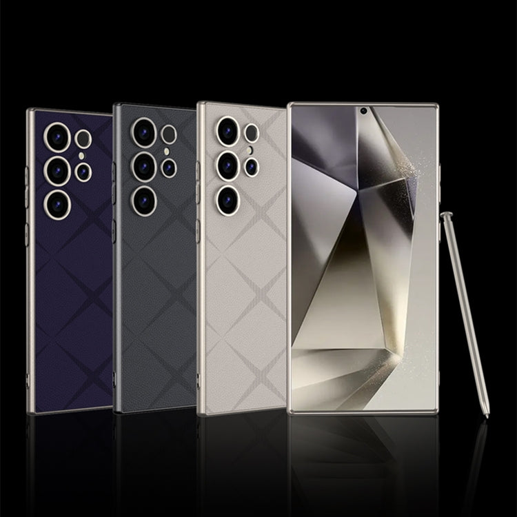 For Samsung Galaxy S23 Ultra 5G GKK Asterism Metal Paint Skin Feel Leather Full Coverage Phone Case, Not Included Pen(Grey) - free shipping - PMC Jewellery - Order now!