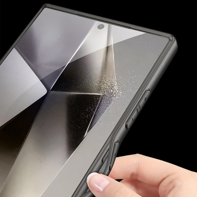 For Samsung Galaxy S23 Ultra 5G GKK Asterism Metal Paint Skin Feel Leather Full Coverage Phone Case, Not Included Pen(Grey) - free shipping - PMC Jewellery - Order now!