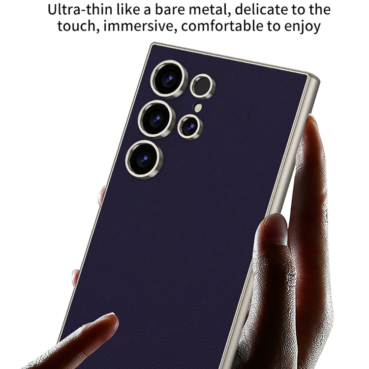 For Samsung Galaxy S23 Ultra 5G GKK Metal Paint Skin Feel Leather Full Coverage Phone Case(Black) - free shipping - PMC Jewellery - Order now!