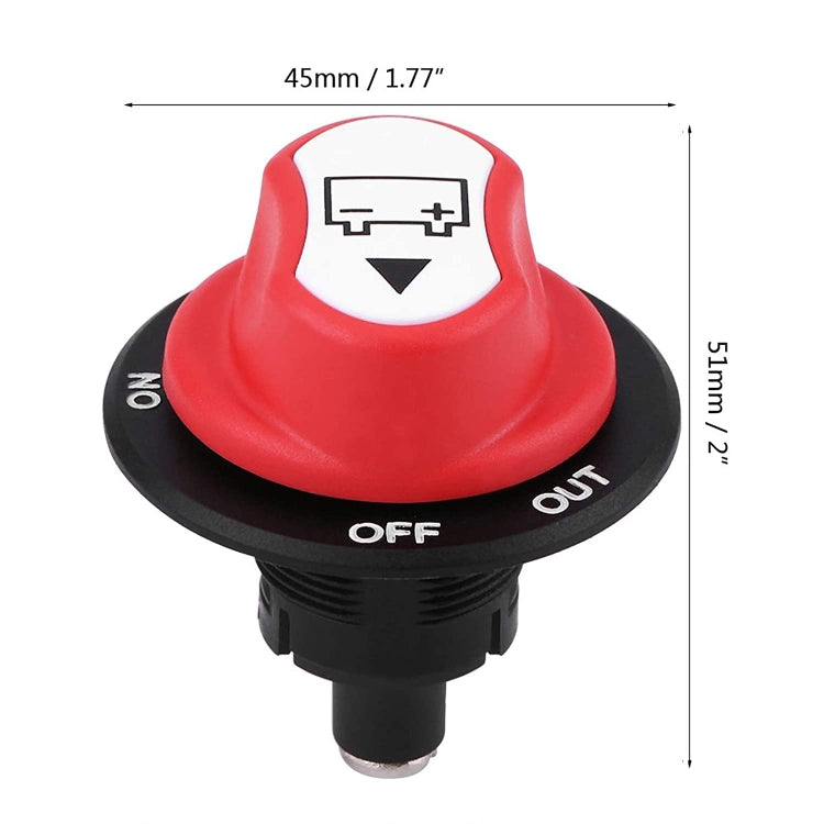 Yacht RV 12V 50A Battery DC Switch with 4pcs Terminals(Black) - Car Switches by PMC Jewellery | Online Shopping South Africa | PMC Jewellery | Buy Now Pay Later Mobicred