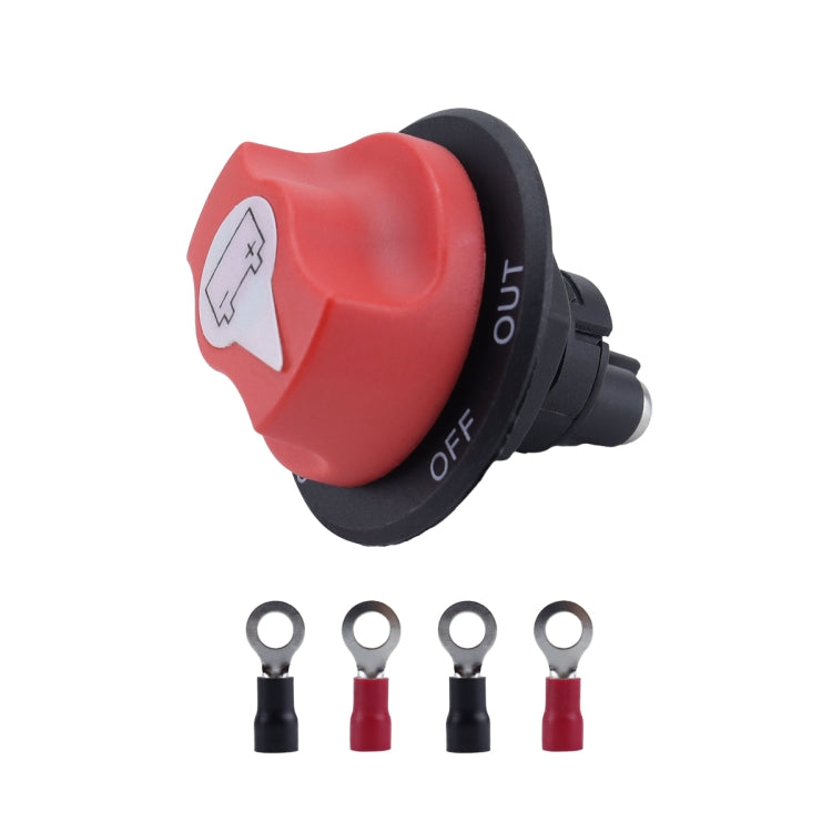 Yacht RV 12V 50A Battery DC Switch with 4pcs Terminals(Black) - Car Switches by PMC Jewellery | Online Shopping South Africa | PMC Jewellery | Buy Now Pay Later Mobicred