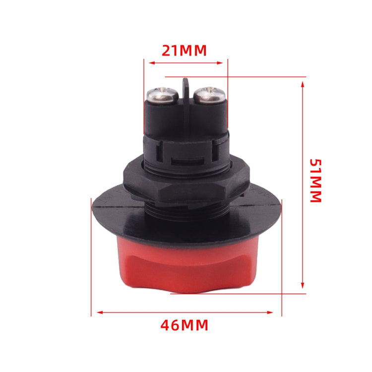 Yacht RV 12V 50A Battery DC Switch with 4pcs Terminals(Black) - Car Switches by PMC Jewellery | Online Shopping South Africa | PMC Jewellery | Buy Now Pay Later Mobicred