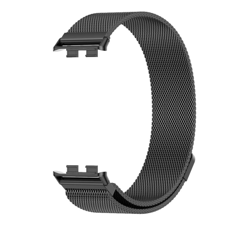 For Honor Band 10 / 9 MIJOBS Milan Magnetic Stainless Steel Watch Band(Black) - Watch Bands by MIJOBS | Online Shopping South Africa | PMc TechLife | Buy Now Pay Later Mobicred