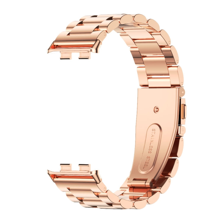 For Honor Band 10 / 9 MIJOBS Three-Beads Stainless Steel Watch Band(Rose Gold) - free shipping - PMc TechLife - Order now!