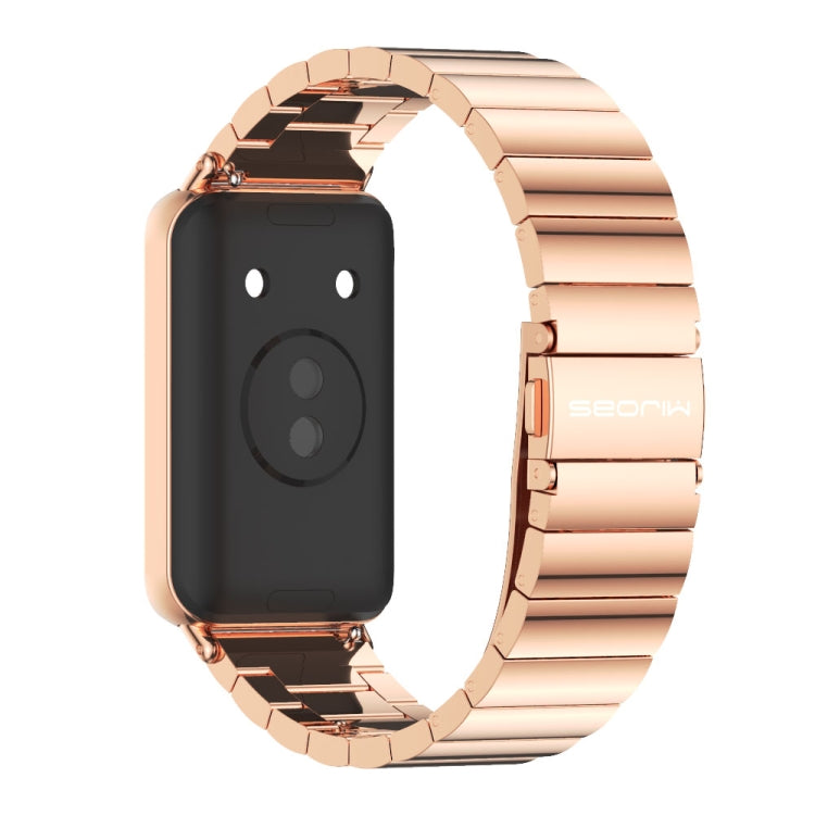 For Honor Band 10 / 9 MIJOBS Bamboo Stainless Steel Watch Band(Rose Gold) - free shipping - PMc TechLife - Order now!