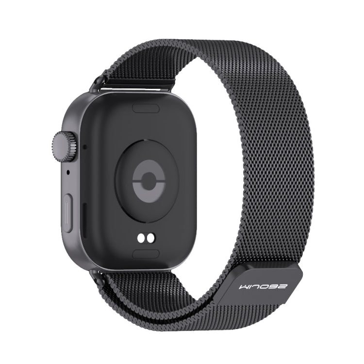 For Huawei Watch Fit3 MIJOBS Milan Magnetic Stainless Steel Watch Band(Black) - Watch Bands by MIJOBS | Online Shopping South Africa | PMc TechLife | Buy Now Pay Later Mobicred