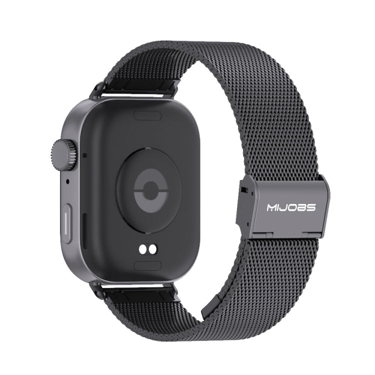 For Huawei Watch Fit3 MIJOBS Milan Buckle Stainless Steel Watch Band(Black) - Watch Bands by MIJOBS | Online Shopping South Africa | PMc TechLife | Buy Now Pay Later Mobicred