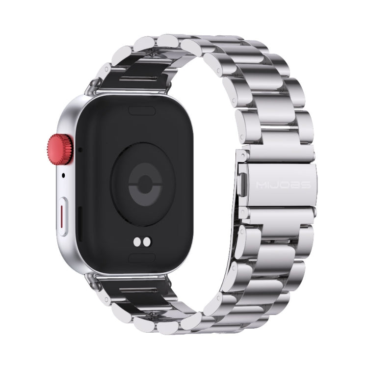 For Huawei Watch Fit3 MIJOBS Three-Beads Stainless Steel Watch Band(Silver) - free shipping - PMc TechLife - Order now!